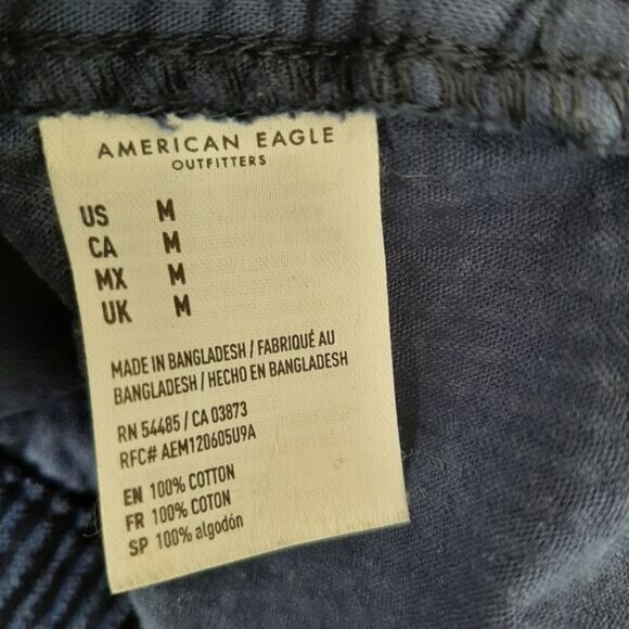 AE AMERICAN EAGLE Rib Corduroy Snap Button Shirt Jacket Blue Men's Sz M - Picture 11 of 11